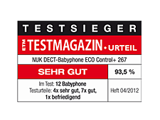 [Translate to greek:] Germany 2012: Very Good – NUK Baby Monitor ECO Conrol+