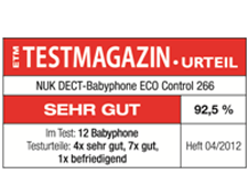 [Translate to greek:] Germany 2012: Very Good – NUK Babyphone ECO Control 266