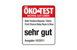 [Translate to greek:] Germany 2011: Very Good – NUK First Choice Learner Bottle Baby Rose & Blue