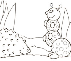 [Translate to greek:] NUK colouring page with hedgehog