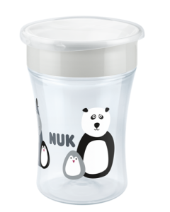 NUK Monochrome Animals Magic Cup 230ml με χείλος