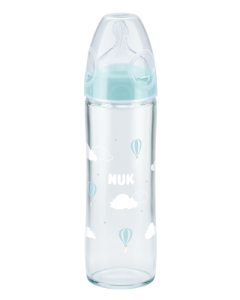 NUK New Classic Μπιμπερό γυάλινο 240ml με θηλή