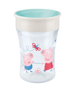 NUK Peppa Pig Magic Cup 230ml με χείλος και καπάκι