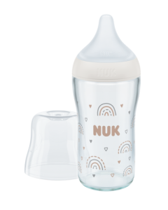 NUK Perfect Match Mπιμπερό Γυάλινο με μαλακή θηλή σιλικόνης