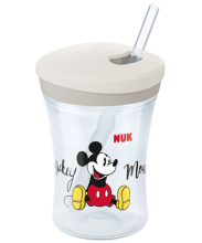 NUK Disney Mickey Action Cup 230ml με καλαμάκι